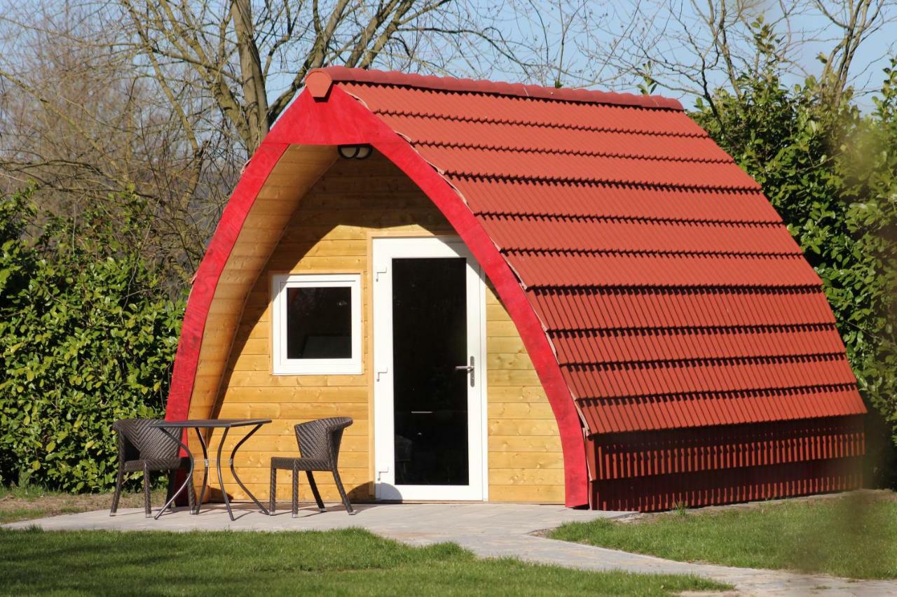 Luxe Eco Pod op Camping de Stal Drijber Buitenkant foto